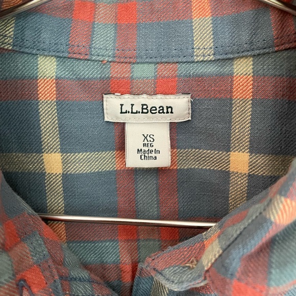 L.L. Bean Plaid Flannel Button Down - Picture 2 of 3